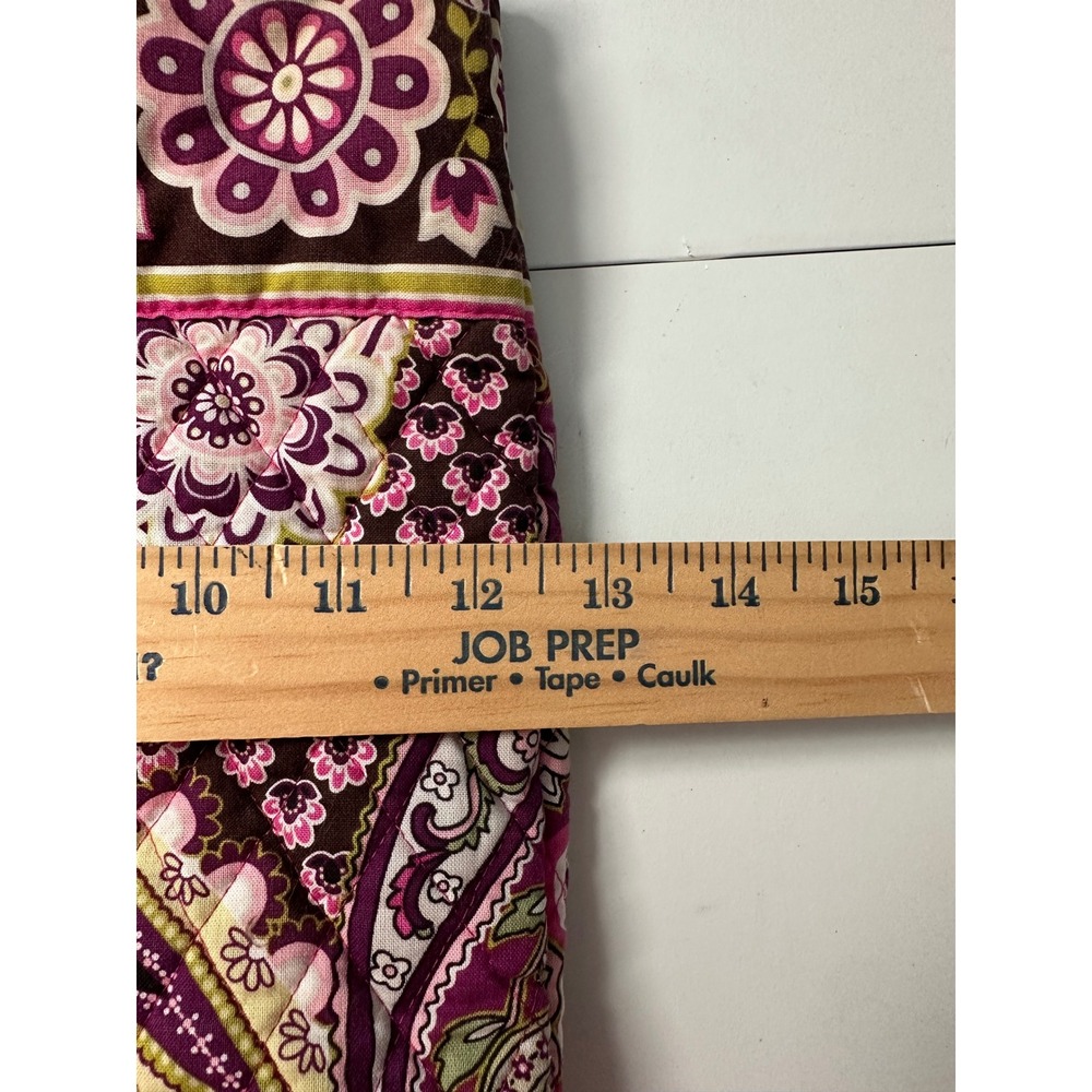 Vera Bradley Raspberry Fizz Quilted Cotton Tote Bag Paisley Floral Pink Purple - Picture 7 of 8